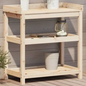 Pflanztisch mit Kiefernholzregalen 82,5x45x86,5 cm von , Topfständer - Ref: Foro24-832432, Preis: 76,35 €, Rabatt: %