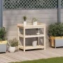 Planting table with pine wood shelves 82.5x45x86.5 cm by , Pot stands - Ref: Foro24-832432, Price: 76,35 €, Discount: %