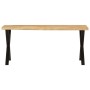 Banco con borde natural de madera de mango maciza 105 cm de , Bancos - Ref: Foro24-372759, Precio: 65,22 €, Descuento: %
