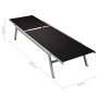 Sun loungers with tables 2 units steel and black textilene by vidaXL, Loungers - Ref: Foro24-48012, Price: 181,21 €, Discount: %