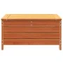 Garden stool with cushion solid wax brown pine wood by , Outdoor sofas - Ref: Foro24-844928, Price: 87,22 €, Discount: %