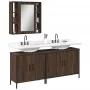 Badezimmermöbel-Set, 3-teilig, braunes Eichensperrholz von , Badezimmermöbel - Ref: Foro24-3214734, Preis: 193,09 €, Rabatt: %