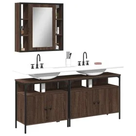 Badezimmermöbel-Set, 3-teilig, braunes Eichensperrholz von , Badezimmermöbel - Ref: Foro24-3214729, Preis: 172,51 €, Rabatt: %
