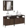 Set de muebles de baño 3 pzas madera contrachapada roble marrón de , Muebles de baño - Ref: Foro24-3214729, Precio: 172,22 €,...