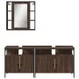 Set de muebles de baño 3 pzas madera contrachapada roble marrón de , Muebles de baño - Ref: Foro24-3214729, Precio: 172,22 €,...