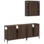 Set de muebles de baño 3 pzas madera contrachapada roble marrón de , Muebles de baño - Ref: Foro24-3214729, Precio: 172,22 €,...