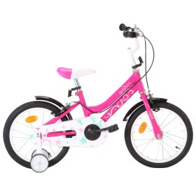 Bicicleta para niños 16 pulgadas negro y rosa