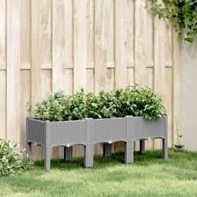 Pflanzgefäß mit Beinen PP hellgrau 120x40x42 cm von , Töpfe und Pflanzgefäße - Ref: Foro24-367897, Preis: 83,57 €, Rabatt: %