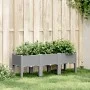 Planter with legs PP light gray 120x40x42 cm by , Pots and planters - Ref: Foro24-367897, Price: 78,57 €, Discount: %
