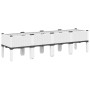 White PP planter with legs 160x40x42 cm by , Pots and planters - Ref: Foro24-367904, Price: 78,63 €, Discount: %