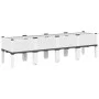 White PP planter with legs 160x40x42 cm by , Pots and planters - Ref: Foro24-367904, Price: 80,25 €, Discount: %