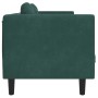 Dunkelgrünes 2-Sitzer-Sofa aus Samt mit Kissen von , Sofas - Ref: Foro24-372634, Preis: 241,24 €, Rabatt: %
