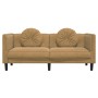 2-Sitzer-Sofa aus braunem Samt mit Kissen von , Sofas - Ref: Foro24-372641, Preis: 226,54 €, Rabatt: %