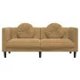 2-Sitzer-Sofa aus braunem Samt mit Kissen von , Sofas - Ref: Foro24-372641, Preis: 222,54 €, Rabatt: %