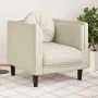 Sessel mit cremefarbenem Samtkissen von , Sofas - Ref: Foro24-372629, Preis: 186,73 €, Rabatt: %
