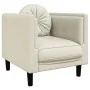 Sessel mit cremefarbenem Samtkissen von , Sofas - Ref: Foro24-372629, Preis: 186,73 €, Rabatt: %