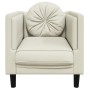 Sessel mit cremefarbenem Samtkissen von , Sofas - Ref: Foro24-372629, Preis: 189,98 €, Rabatt: %