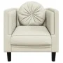Sessel mit cremefarbenem Samtkissen von , Sofas - Ref: Foro24-372629, Preis: 186,73 €, Rabatt: %