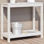 Mesa de plantación con estante madera pino blanco 82,5x35x75 cm de , Soportes para macetas - Ref: Foro24-832388, Precio: 73,59 €