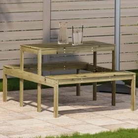 Picknicktisch aus imprägniertem Kiefernholz, 110 x 134 x 75 cm von , Gartentische - Ref: Foro24-832561, Preis: 102,26 €, Raba...