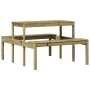 Impregnated pine wood picnic table 110x134x75 cm by , Garden tables - Ref: Foro24-832561, Price: 102,26 €, Discount: %