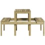 Impregnated pine wood picnic table 110x134x75 cm by , Garden tables - Ref: Foro24-832561, Price: 103,35 €, Discount: %