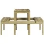 Impregnated pine wood picnic table 110x134x75 cm by , Garden tables - Ref: Foro24-832561, Price: 102,26 €, Discount: %