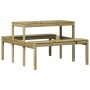 Impregnated pine wood picnic table 110x134x75 cm by , Garden tables - Ref: Foro24-832561, Price: 103,35 €, Discount: %