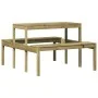 Impregnated pine wood picnic table 110x134x75 cm by , Garden tables - Ref: Foro24-832561, Price: 102,26 €, Discount: %