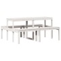 Solid white pine wood picnic table 160x134x75 cm by , Garden tables - Ref: Foro24-832563, Price: 146,85 €, Discount: %
