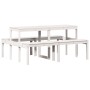 Solid white pine wood picnic table 160x134x75 cm by , Garden tables - Ref: Foro24-832563, Price: 146,85 €, Discount: %