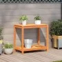 Planting table and shelf solid wood brown 82.5x50x75 cm by , Pot stands - Ref: Foro24-844631, Price: 63,23 €, Discount: %