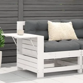 Garden sofa with armrest white pine wood side table by , Outdoor sofas - Ref: Foro24-844879, Price: 73,29 €, Discount: %