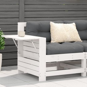 Gartensofa mit Beistelltisch aus weißem Kiefernholz mit Armlehnen von , Outdoor-Sofas - Ref: Foro24-844879, Preis: 74,17 €, R...