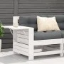 Sofá de jardín con reposabrazo mesa auxiliar madera pino blanco de , Sofás de exterior - Ref: Foro24-844879, Precio: 73,28 €,...