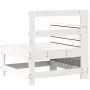 Garden sofa with armrest white pine wood side table by , Outdoor sofas - Ref: Foro24-844879, Price: 73,29 €, Discount: %