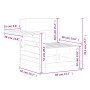 Garden sofa with armrest white pine wood side table by , Outdoor sofas - Ref: Foro24-844879, Price: 74,17 €, Discount: %