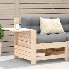 Garden sofa with armrests and cushion in solid pine wood by , Outdoor sofas - Ref: Foro24-844914, Price: 85,09 €, Discount: %