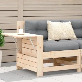 Sofá de jardín con reposabrazos y cojín madera maciza de pino de , Sofás de exterior - Ref: Foro24-844914, Precio: 84,06 €, D...