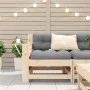 Garden sofa with armrests and cushion in solid pine wood by , Outdoor sofas - Ref: Foro24-844914, Price: 84,06 €, Discount: %