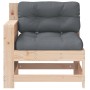Garden sofa with armrests and cushion in solid pine wood by , Outdoor sofas - Ref: Foro24-844914, Price: 85,09 €, Discount: %