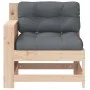 Garden sofa with armrests and cushion in solid pine wood by , Outdoor sofas - Ref: Foro24-844914, Price: 84,06 €, Discount: %