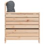 Garden sofa with armrests and cushion in solid pine wood by , Outdoor sofas - Ref: Foro24-844914, Price: 85,09 €, Discount: %