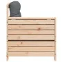 Garden sofa with armrests and cushion in solid pine wood by , Outdoor sofas - Ref: Foro24-844914, Price: 84,06 €, Discount: %