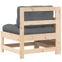 Garden sofa with armrests and cushion in solid pine wood by , Outdoor sofas - Ref: Foro24-844914, Price: 84,06 €, Discount: %