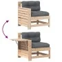 Garden sofa with armrests and cushion in solid pine wood by , Outdoor sofas - Ref: Foro24-844914, Price: 84,06 €, Discount: %
