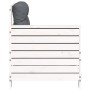 Gartensofa mit Armlehnen und Kissen aus massivem weißem Kiefernholz von , Outdoor-Sofas - Ref: Foro24-844921, Preis: 97,37 €,...