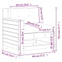 Gartensofa mit Armlehnen und Kissen aus massivem weißem Kiefernholz von , Outdoor-Sofas - Ref: Foro24-844921, Preis: 97,37 €,...