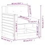 Sofá de jardín con reposabrazos y cojín madera maciza Douglas de , Sofás de exterior - Ref: Foro24-844923, Precio: 84,59 €, D...