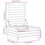 Gartenhocker aus massivem Kiefernholz 62x63,5x32 cm von , Outdoor-Sofas - Ref: Foro24-844898, Preis: 58,85 €, Rabatt: %